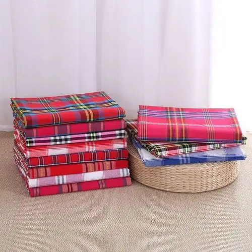 手工老粗粗布床单老式用品织布机粗纹印花婚庆床单