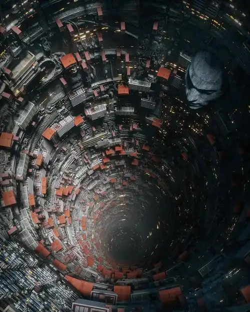 疯狂且庞大的科幻帝国这位反乌托邦3d大佬让未来世界提前到来