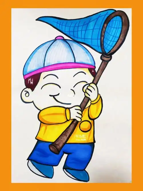 儿童画人物系列6小男孩