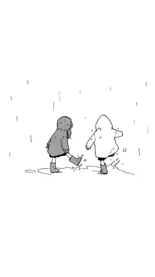 简约黑白手绘高清手机壁纸