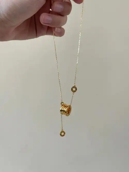 足金弹簧足金小蛮腰项链