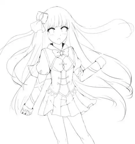 简笔画 手绘 线稿 530568热卖公主涂色画3-6-8-12岁画画美少女涂色