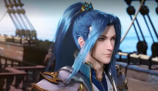 唐三又换造型了披发加素色长衫比前世模还要帅气