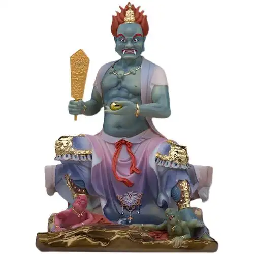 面然大士佛像汉白玉鬼王菩萨观音化身神像普度摆件