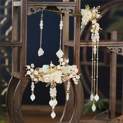 汉服发饰套装额冠女古风一套古装头饰全套发簪发饰