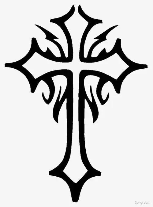 十字架纹身png素材透明免抠图片其他元素