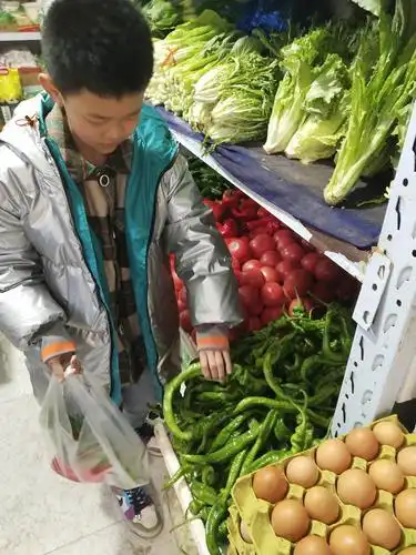 早晨我帮妈妈去买菜