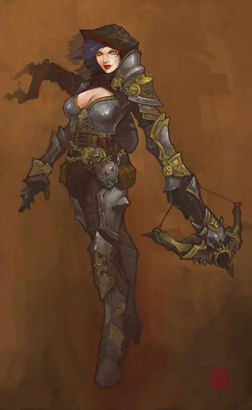 《暗黑破坏神3》猎魔人精彩同人原画