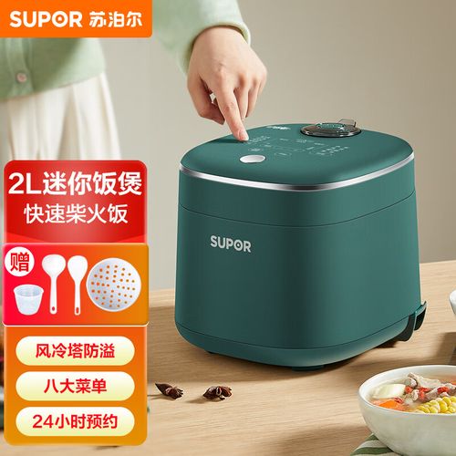 苏泊尔(supor)电饭煲2l迷你家用智能预约小型便携1-3人23分钟快速柴火