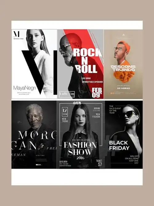 人物海报介绍简约海报高级排版朋友圈