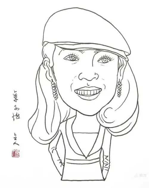 十佳女演员章子怡漫像 - 中国肖像漫画家在线 - 诚艺信艺术