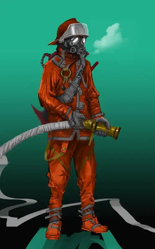 消防员_朱错__插画师作品_涂鸦王国gracg.com