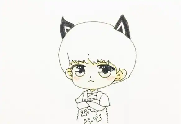 易烊千玺简笔画教程