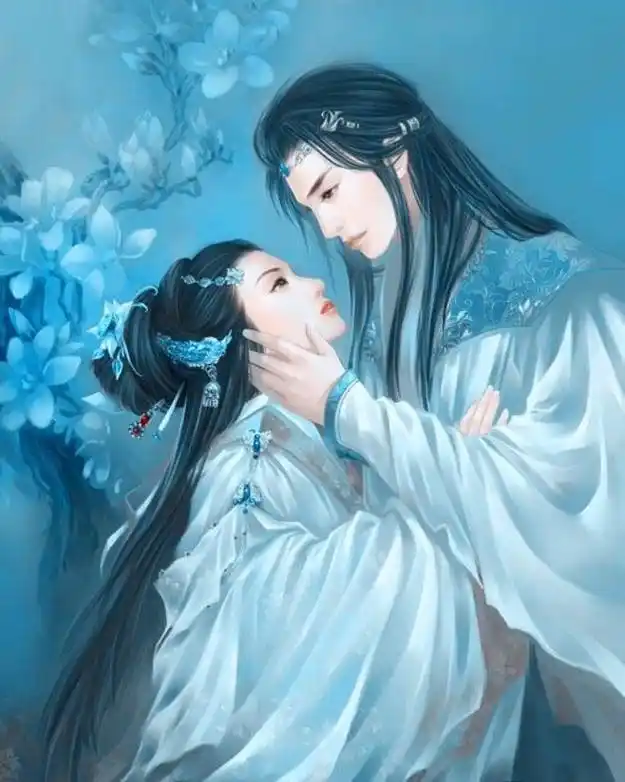 漫画古装男女情侣图片