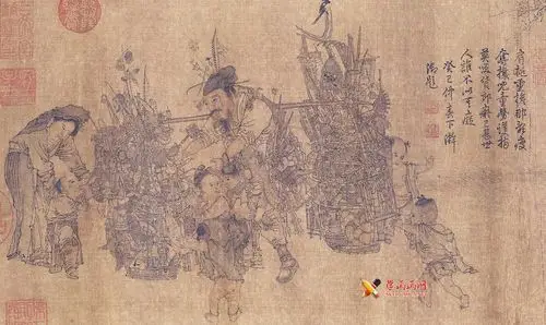 李嵩货郎图高清国画图片欣赏