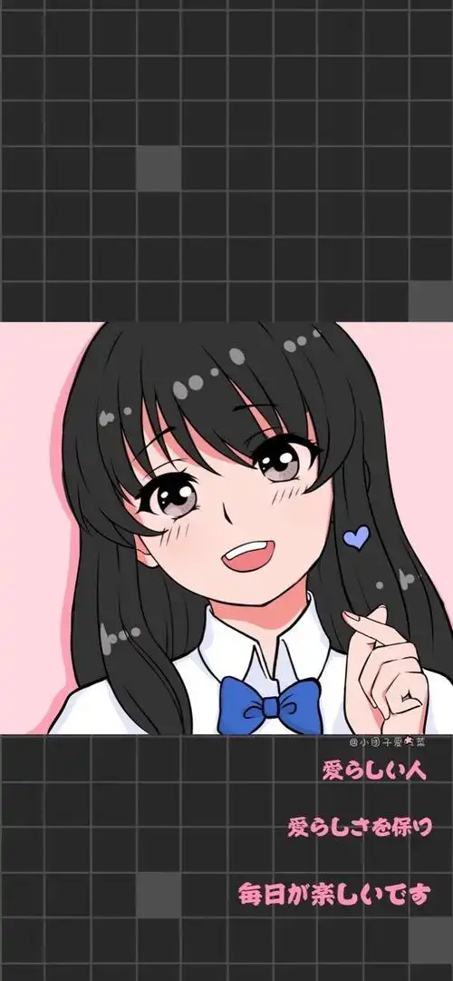 漫画少女拼接壁纸