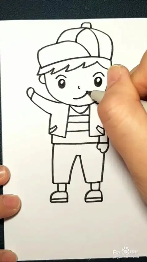 动漫男孩帅气可爱简笔画 简笔画图片大全-蒲城教育文学网