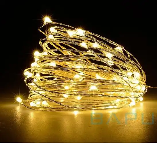 铜线led12v灯串满天星串灯小彩灯铜丝灯房间迷你装饰星星灯
