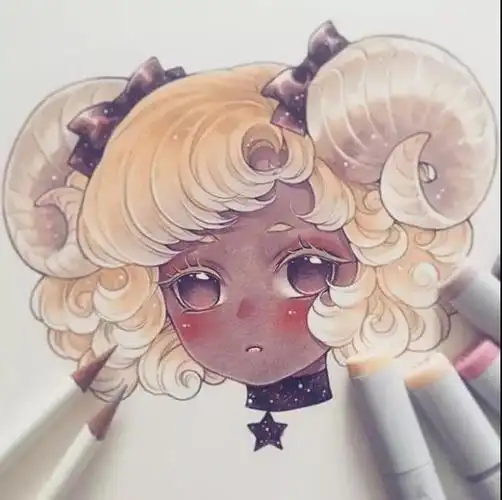 马克笔手绘十二星座头像快来pick你的星座吧