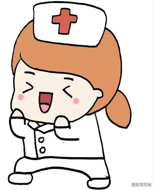 武汉护士加油简笔画
