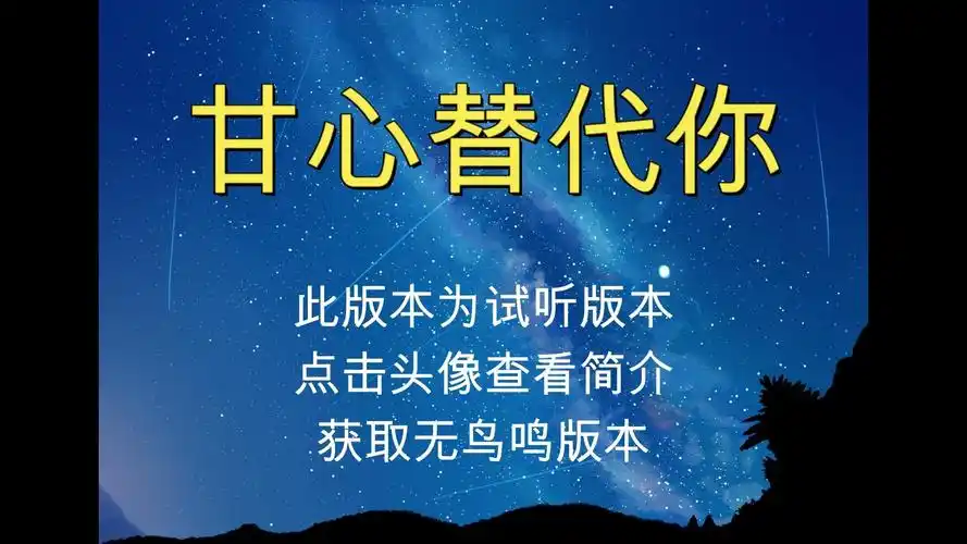 甘心替代你 毛不易