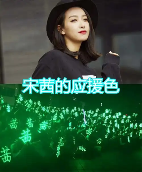 鞠婧祎的应援色是蓝色,宋茜的应援色绿色,热巴的应援色很漂亮!