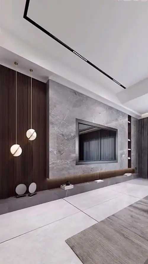 电视背景墙#现代流行的悬空背景墙