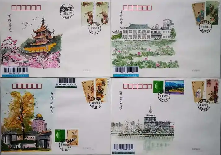 吴末宁在信封上画画