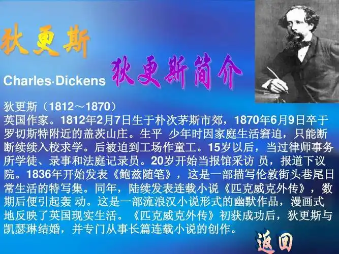 狄更斯介绍ppt