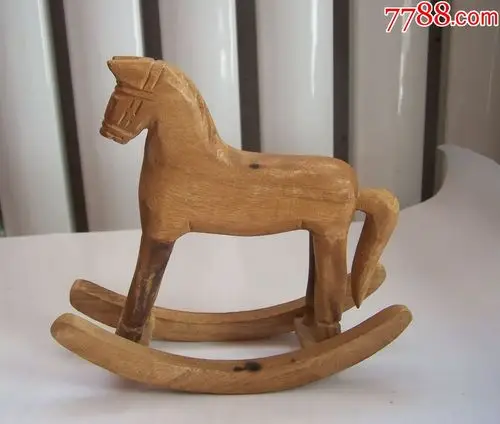 老手工,木质木马玩具,完好点图可放大