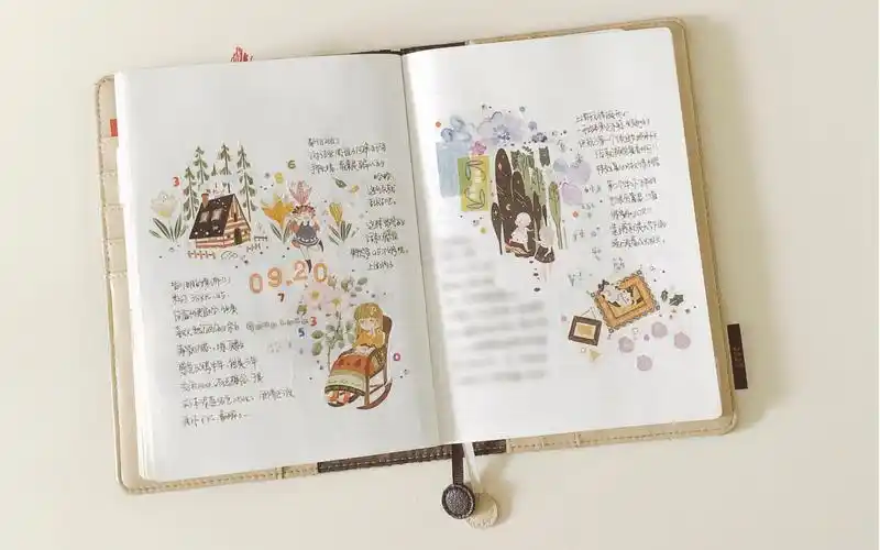 【手帐】甜系清新风手帐拼贴丨简单又貌似很好看