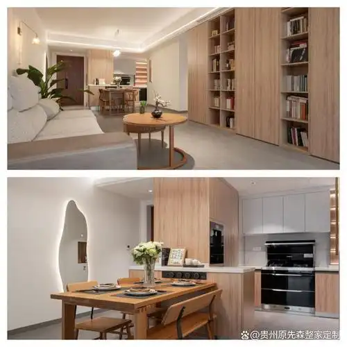 小户型客厅餐厅一体装修效果图|客餐厅一体怎么设计