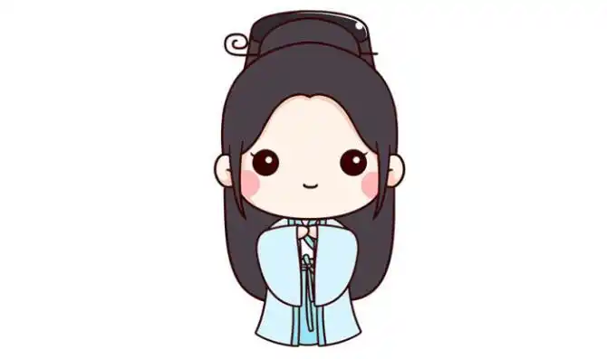 三生三世姑姑白浅的q版简笔画