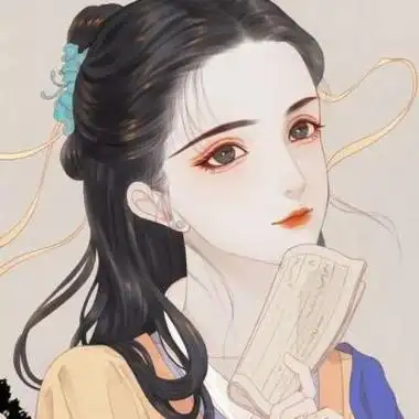 唐崎夜雨二次元手绘古风女头卡通动漫头像