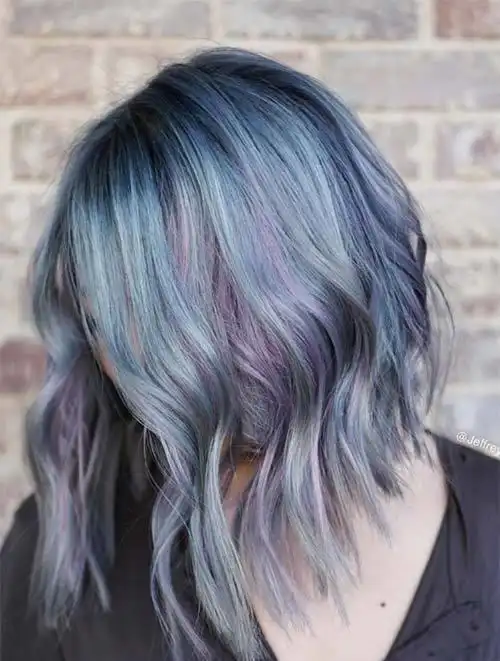【染发颜色推荐】 灰调水蓝色