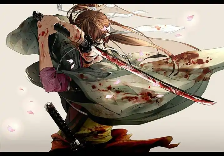 动漫握剑动作素材图或线稿