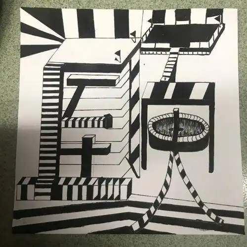 平面结构作业矛盾空间图底反转契合图形