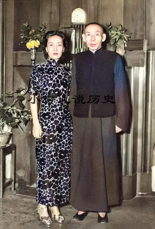 杜月笙家族彩色老照片娶了两名京剧名角11名子女无一混黑社会