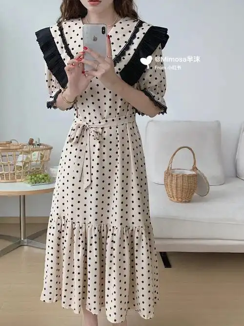 复古  #夏天穿裙子  #波点连衣裙 #穿搭技巧  #穿搭  #气质连衣裙