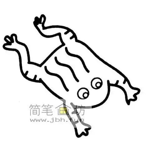 儿童简笔画会游泳的动物