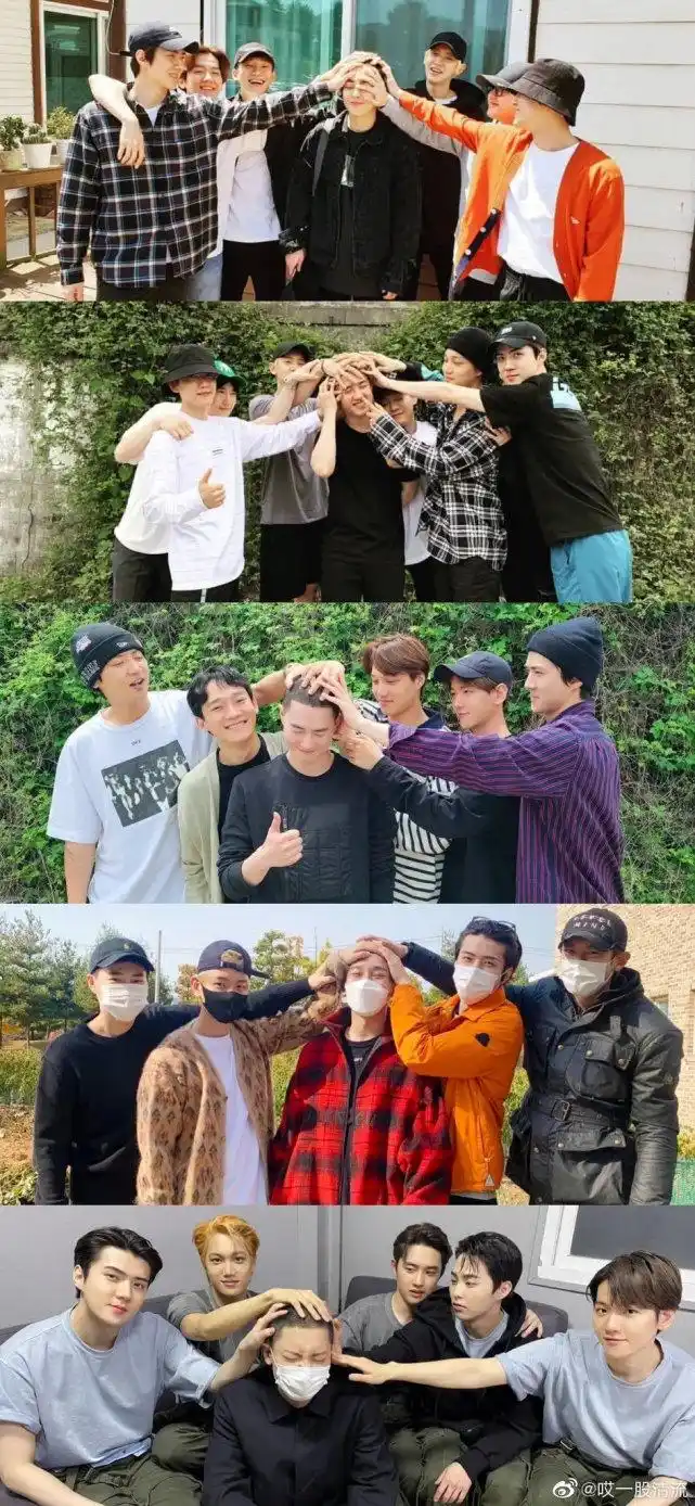 朴灿烈入伍再现经典摸头杀,张艺兴送上祝福,出道九年仍初心未改