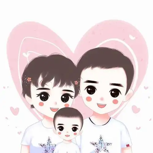 全家福头像,一家三口,四口,五口个性微信头像