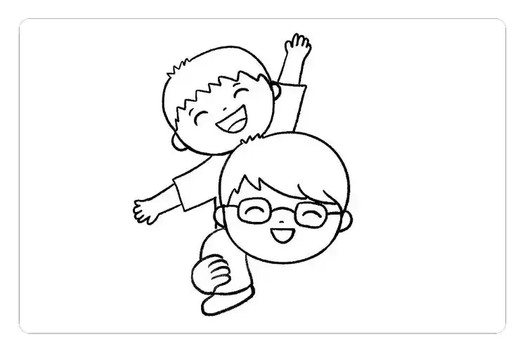 父亲节简笔画儿童画