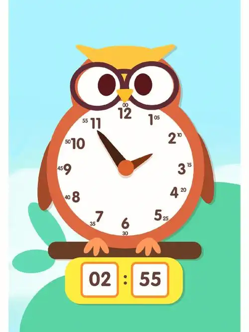 认识整点,半点,随机时间,了解时针和分针之间的运转关系.852.