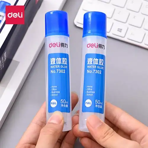 [12支装]得力液体胶水办公50ml透明胶学生财务用品快干胶粘性 - 得力