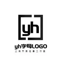 字母logo设计yh创意简约设计