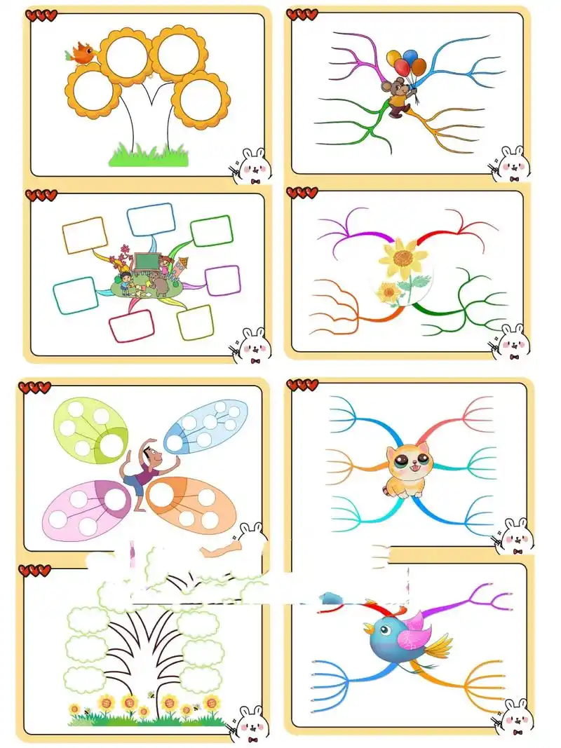 9750套思维导图模板97学习起来语文96  9650套小学生思维导图