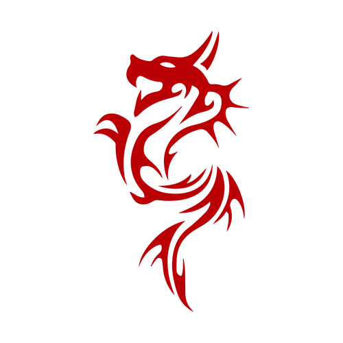 手绘创意龙的图案