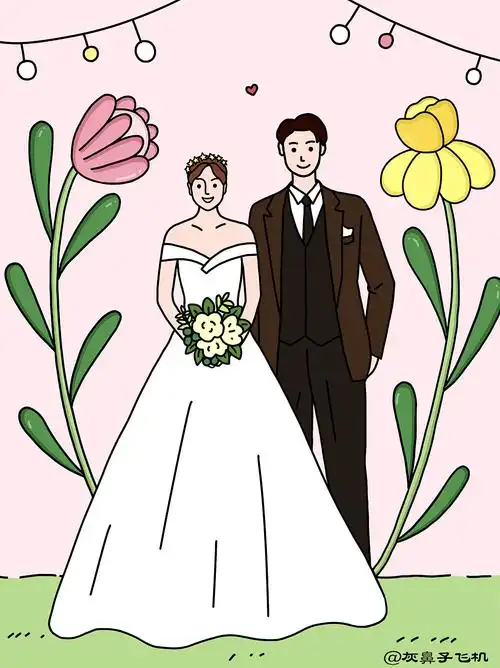 原创手绘婚纱照|插画|创作习作|灰鼻子灰机 - 原创作品 - 站酷 (zcool