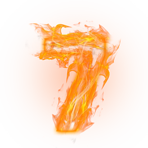 炫酷火焰光效倒计时数字7